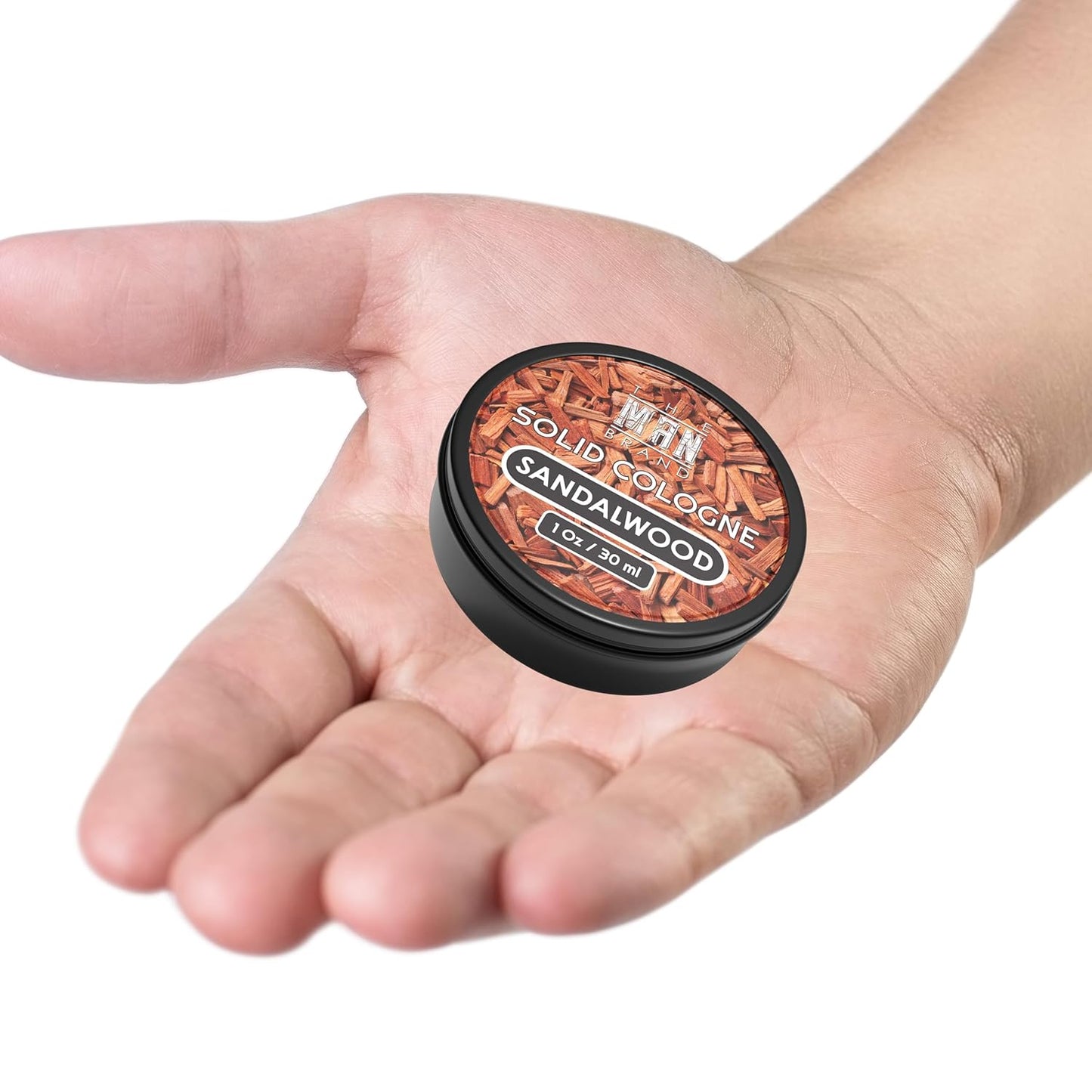 Solid Cologne Men's Sandalwood Cologne for Men, Wax Sandalwood Perfume, Solid Perfume with a Sandalwood Men's Fragrance (1 Ounce, Sandalwood Men's Cologne Balm)
