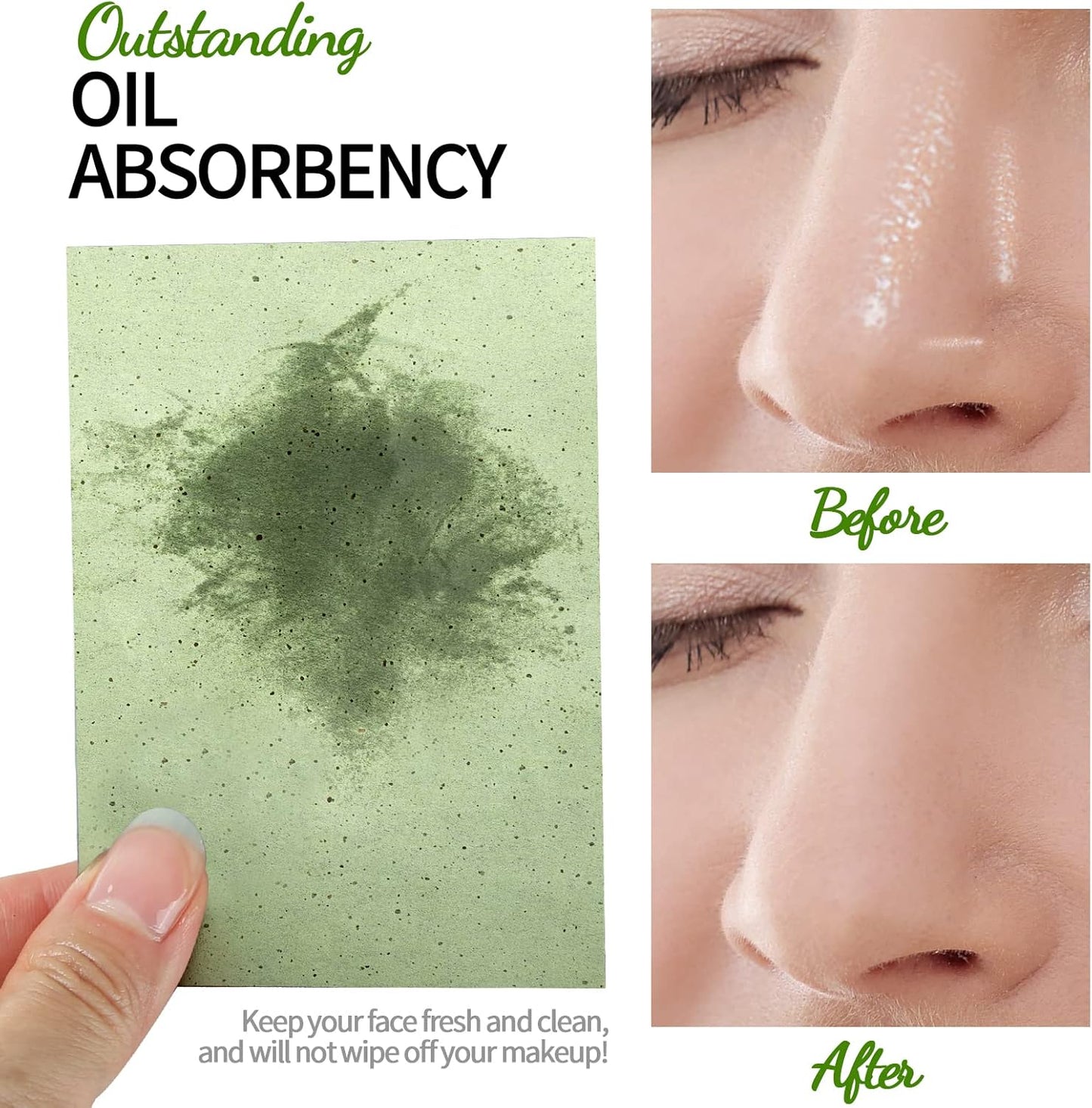 FANDAMEI Oil Blotting Sheets For Face, 600 Sheets Oil Blotting Papers For Face, Blotting Paper for Oily Skin, Oil Control Film, Oil Absorbing Sheets For Face, Oil Absorbing Tissues