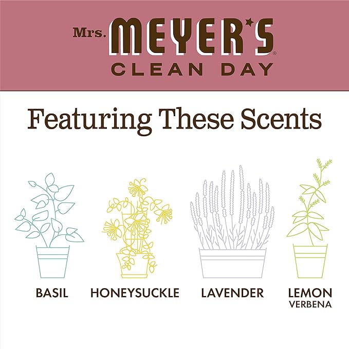 MRS. MEYER’S CLEANDAY Hand Soap, Made with Essential Oils, Biodegradable Formula, Rosemary, 12.5 fl. oz (Pack of 2)