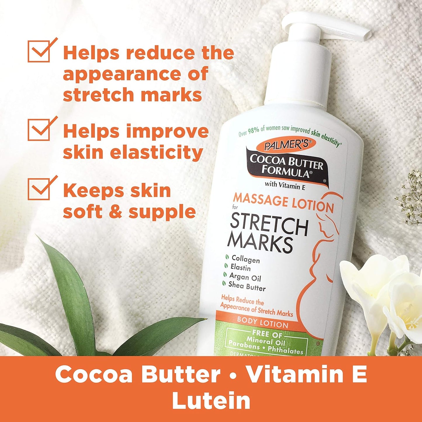 Palmer's Cocoa Butter Formula Massage Lotion for Stretch Marks & Cocoa Butter Formula Soothing Oil with Vitamin E, Dry, Itchy Skin Relief, Pregnancy-Safe Anti-Itch Body Oil, 5.1 Ounces