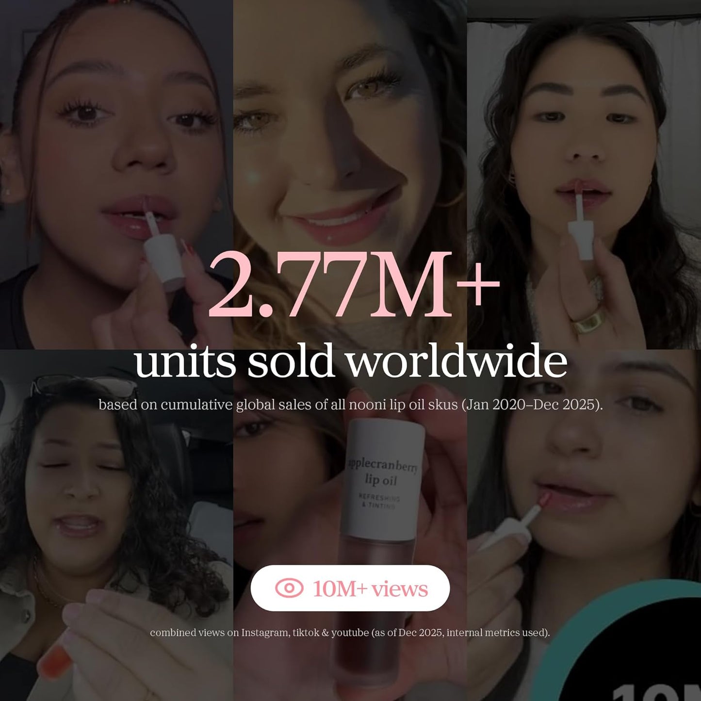 NOONI Korean Lip Oil - Applepeony | Long-Lasting, Moisturizing, Plumping, Revitalizing for Dry Lips, Waterproof, No Peel Off, Hydrating Lip Stain, Stocking Stuffers, Cute Stuff, 0.12 FL Oz